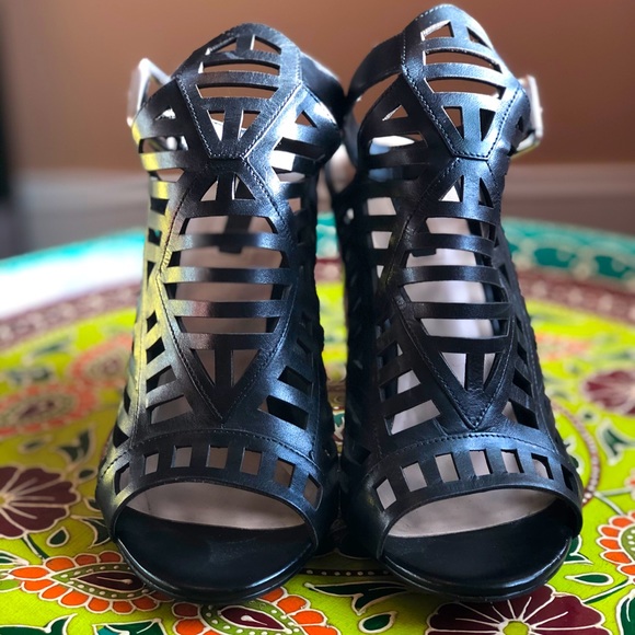 Guess Shoes - Guess stacked heels with ankle strap & cutouts 8